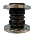 dual sphere rubber expansion joint with flanges